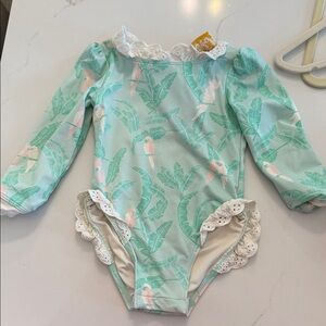 The Beaufort Bonnet Company Mint Green Kids Swim One Piece